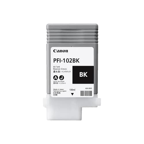 Canon PFI-102BK Original Ink Cartridge 130ml (4.39 Fl Oz) | Genuine Black Ink Tank for imagePROGRAF Printers thumbnail 1