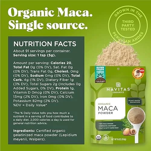 Navitas Organics Gelatinized Maca Powder 454g (16oz) | USDA Organic, Vegan, Gluten-Free Herbal Supplement thumbnail 2