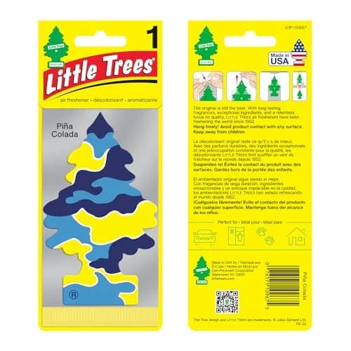 LITTLE TREES Car Air Freshener | Pina Colada Scent | Pack of 6 | Long-lasting tropical aroma thumbnail 2