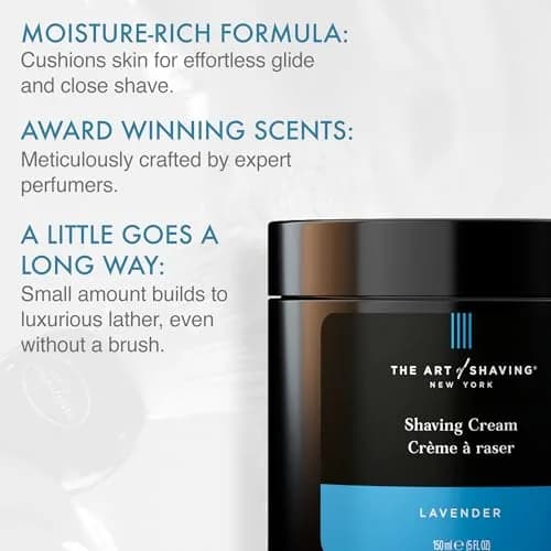 The Art of Shaving Lavender Shaving Cream for Men | 148ml (5 Fl Oz) | Protects Against Irritation & Razor Burn thumbnail 2