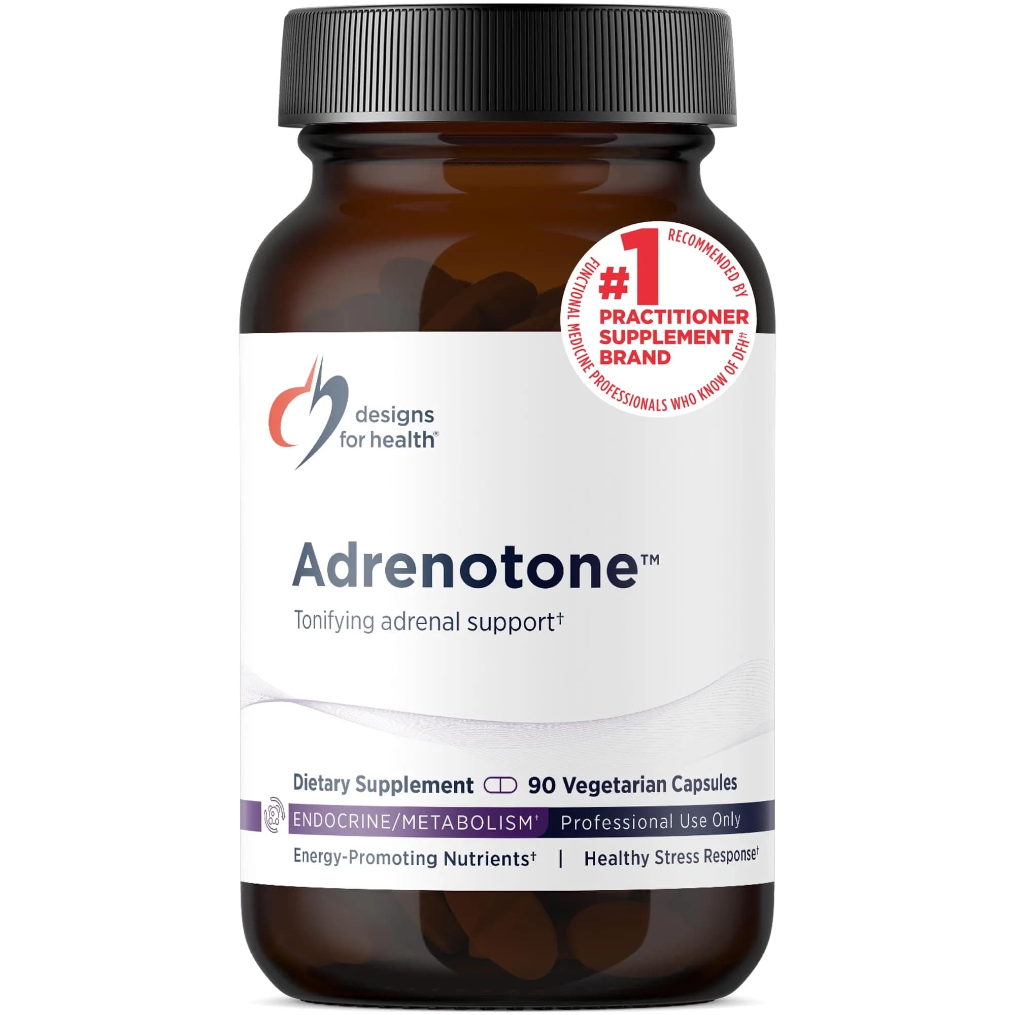 Designs for Health Adrenotone 90 Capsules | Supports Adrenal & Cortisol Levels - main product image