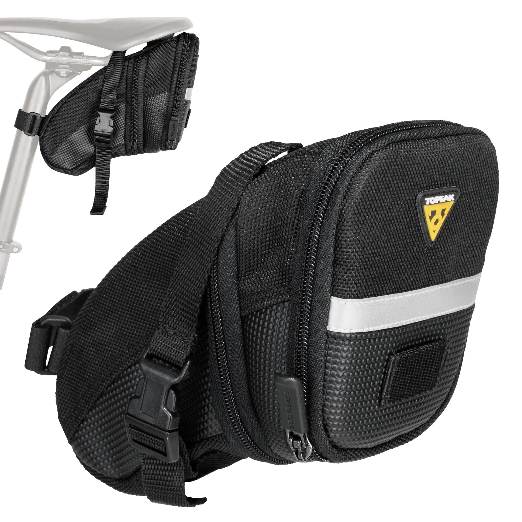 Topeak Aero Wedge Strap Mount Medium Bike Saddle Bag | 1.31L Expandable Storage