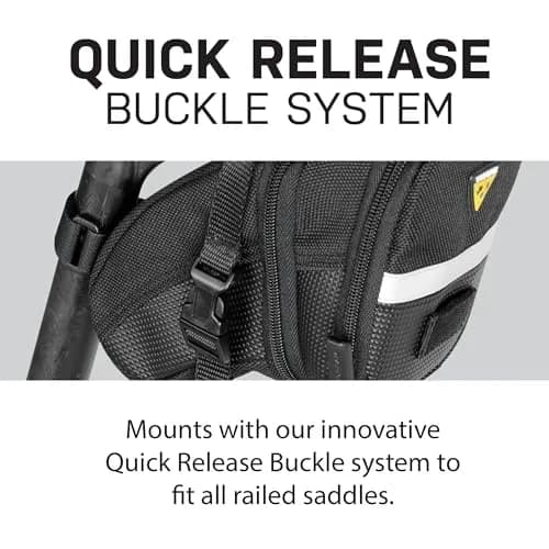 Topeak Aero Wedge Strap Mount Medium Bike Saddle Bag | 1.31L Expandable Storage thumbnail 5