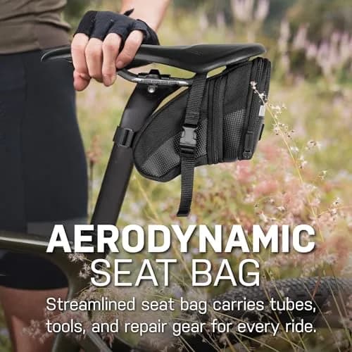 Topeak Aero Wedge Strap Mount Medium Bike Saddle Bag | 1.31L Expandable Storage thumbnail 2