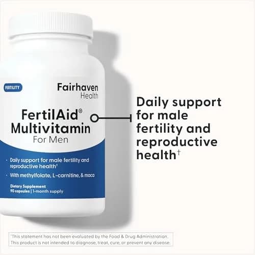 Fairhaven Health FertilAid - Fertility Supplements for Men, 90 Count (Pack of 2) | Supports Male Reproductive Health thumbnail 2