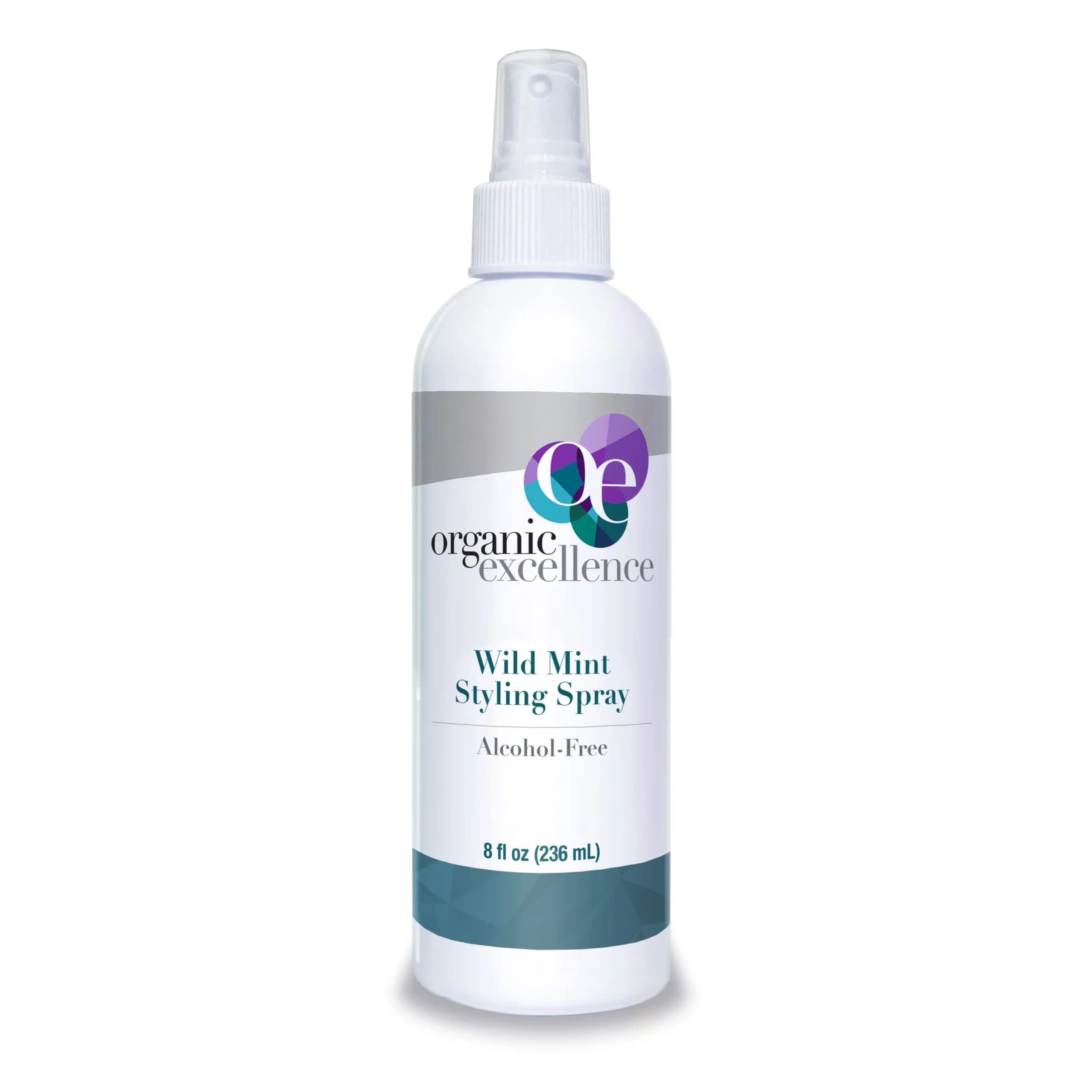 Organic Excellence Wild Mint Hair Styling Spray, Alcohol-Free, 8 oz | Natural Shine & Manageability for All Hair Types - main product image