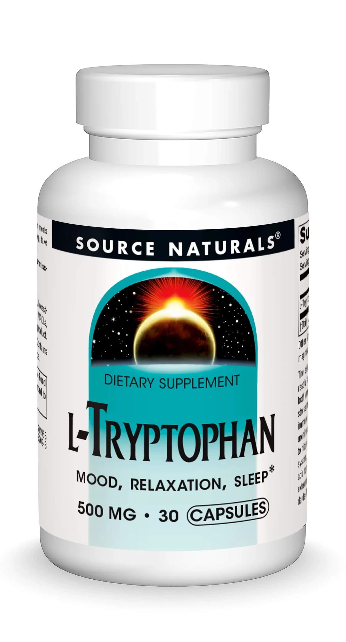 Source Naturals L-Tryptophan 500mg | Supports Restful Sleep & Mood