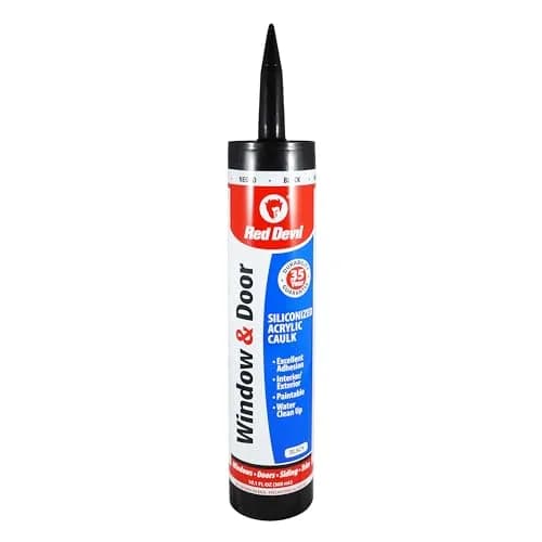 Red Devil Window & Door Siliconized Acrylic Caulk 10.1 oz | Paintable, Energy-Efficient Sealant for Indoors & Outdoors thumbnail 1
