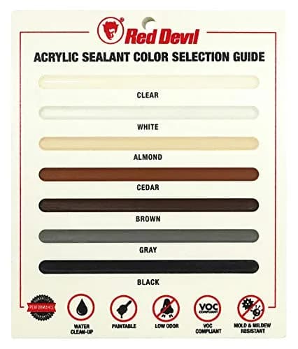 Red Devil Window & Door Siliconized Acrylic Caulk 10.1 oz | Paintable, Energy-Efficient Sealant for Indoors & Outdoors thumbnail 5
