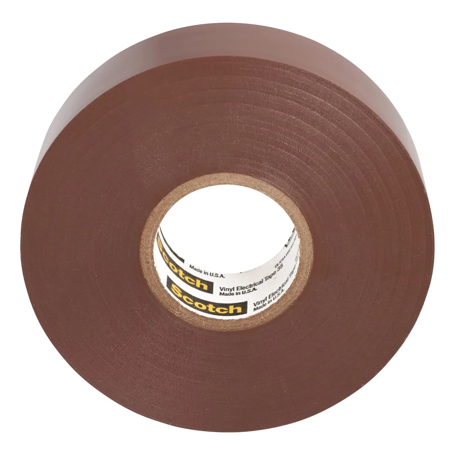 3M Scotch Electrical Tape 35, 3/4 in x 20.1 m (66 ft), Brown | Flame Retardant, UV Resistant, 600V Rated