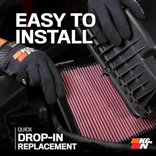 K&N High-Flow Engine Air Filter 33-2342 | Increase Power, Washable, Lifetime Use for Honda Civic 2006-2011 thumbnail 9