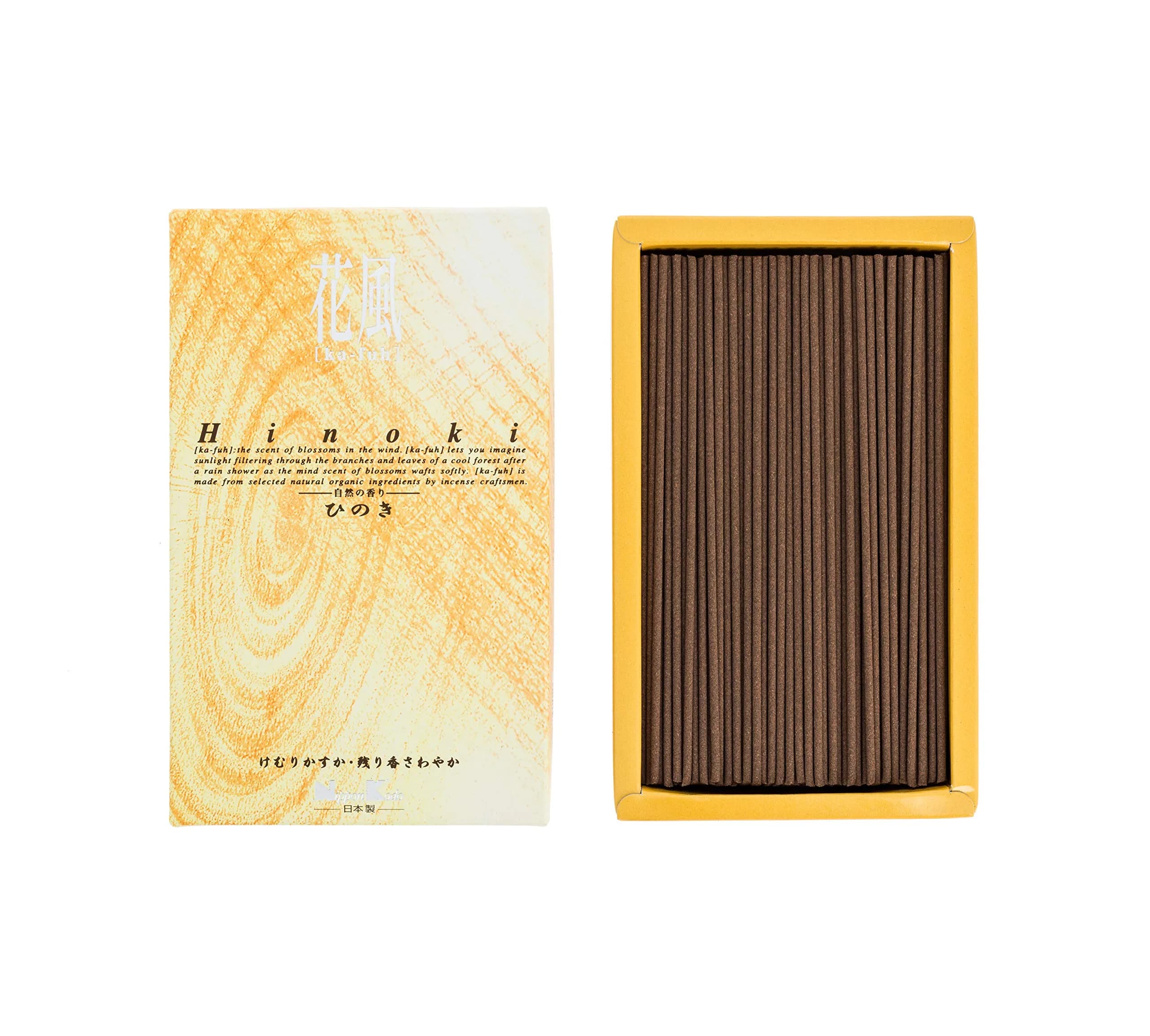 nippon kodo Ka-fuh Cypress Incense Sticks 450 | Pure Hinoki Aroma, 25 Min Burn - main product image