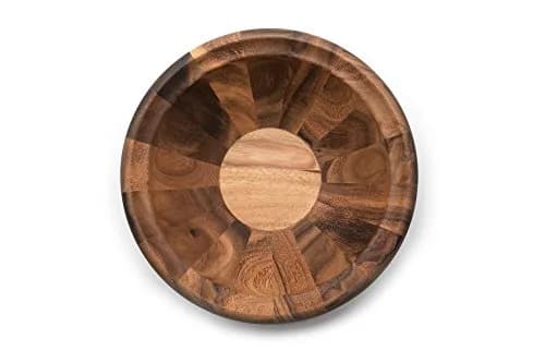Ironwood Gourmet Acacia Wood Salad Bowl, Large 30.48cm (12") x 13.97cm (5.5") Salinas Fruit & Salad Bowl | Handcrafted Natural Wood Centerpiece thumbnail 8