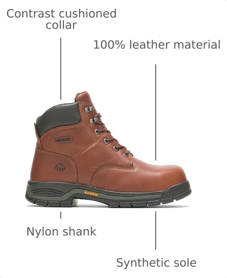 Wolverine Men's Harrison Work Boot 10.5XW | Durable Leather Work & Utility Shoe thumbnail 3