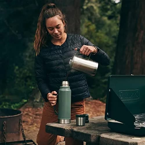Stanley Heritage Classic Vacuum Bottle 1.1 qt Hammertone Green | Leakproof Lid, Built-in Cup thumbnail 2