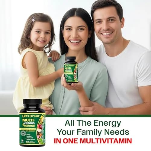 Life's Fortune Whole Food Multivitamin & Mineral Supplement for Men & Women – Energy Support Vitamins for Immune, Brain & Metabolism Support – Iron Free, 90 Vegetarian Tablets thumbnail 7