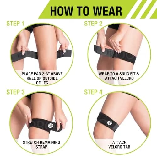 Pro-Tec Athletics IT Band Compression Wrap Small-Large | Orthopedic Brace for ITBS Relief thumbnail 5