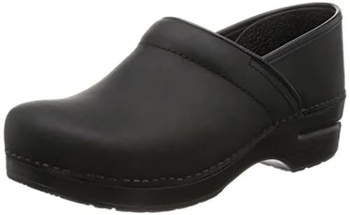 Dansko Women’s Professional Slip-On Clogs Black Oiled 11.5-12 W US | Comfort & Support for Healthcare & Food Service thumbnail 1