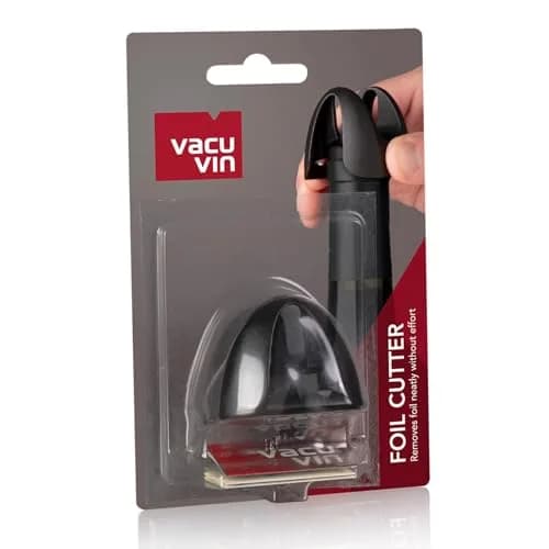 Vacu Vin Black Foil Cutter with 4 Stainless Steel Wheels | Ergonomic Wine Foil Remover thumbnail 7