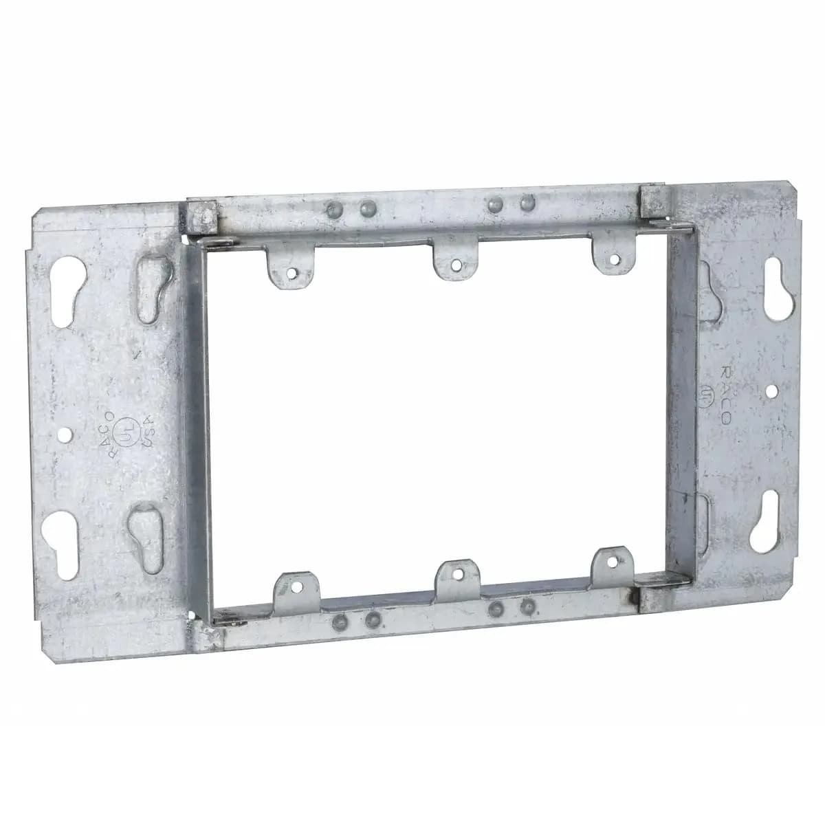 RACO 822 3/4-Inch Raised 4 Gang Welded Box Mud Ring | Commercial Wall Application Support - main product image