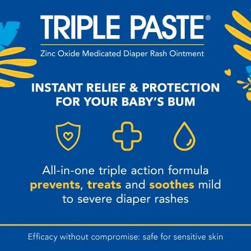 Triple Paste Diaper Rash Cream with Zinc Oxide 454 g (16 oz) | Pediatrician-Recommended Skin Protectant thumbnail 2