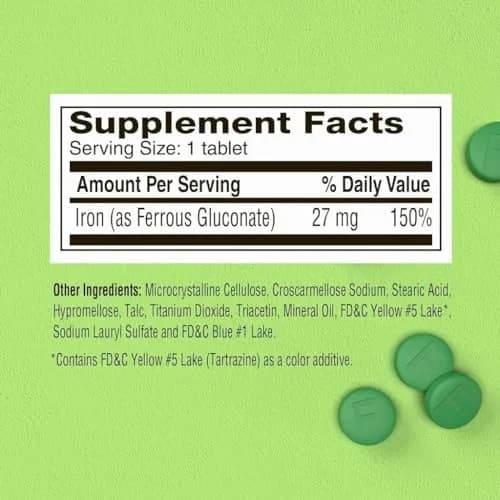 Fergon Iron Highly Soluble & Easily Digested, 27 mg Iron, 100 Tablets | Supports Red Blood Cell Production & Iron Deficiency thumbnail 6