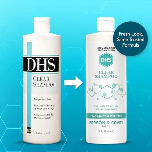 DHS Clear Shampoo for Sensitive Skin 16oz | Gentle, Fragrance-Free, Dermatologist Recommended thumbnail 2