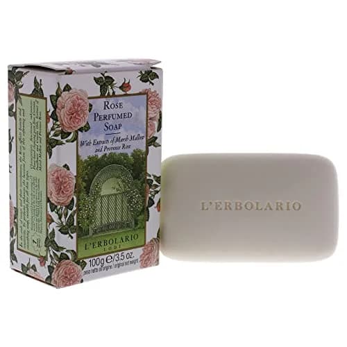 L'Erbolario Rose Perfumed Soap Bar 3.5 oz | Sensitive Skin Nourishing & Fragrant thumbnail 3