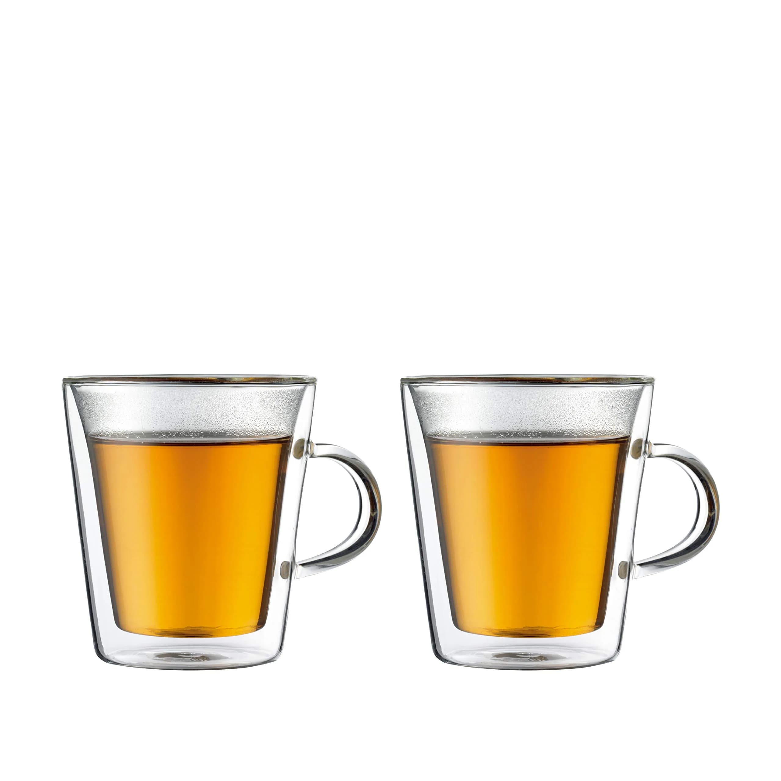 Bodum Canteen Double Wall Mug 200ml | Heat-Resistant Glass, Set of 2