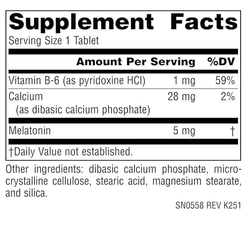 Source Naturals Melatonin 5 mg | Natural Sleep Support, 240 Tablets thumbnail 2