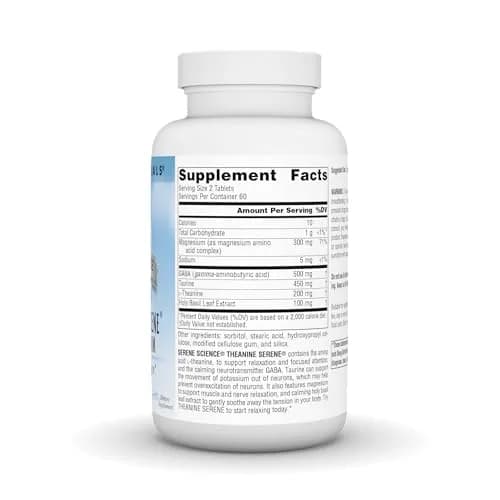 Source Naturals Serene Science Theanine Serene with Magnesium - 120 Tablets | Supports Relaxation & Focus thumbnail 2