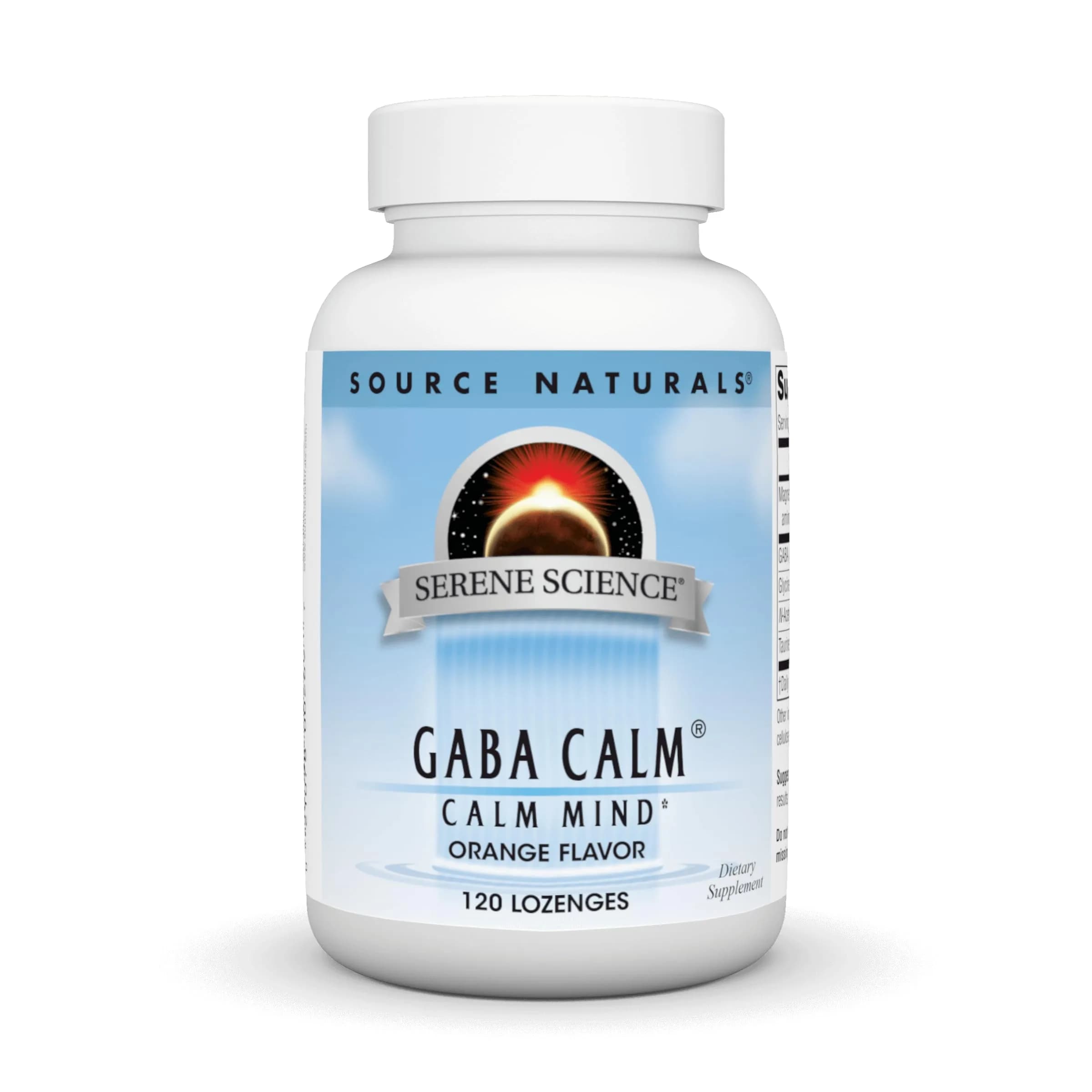 Source Naturals Serene Science GABA Calm -120 Lozenges | Supports Calm Mood & Relaxation — No Color