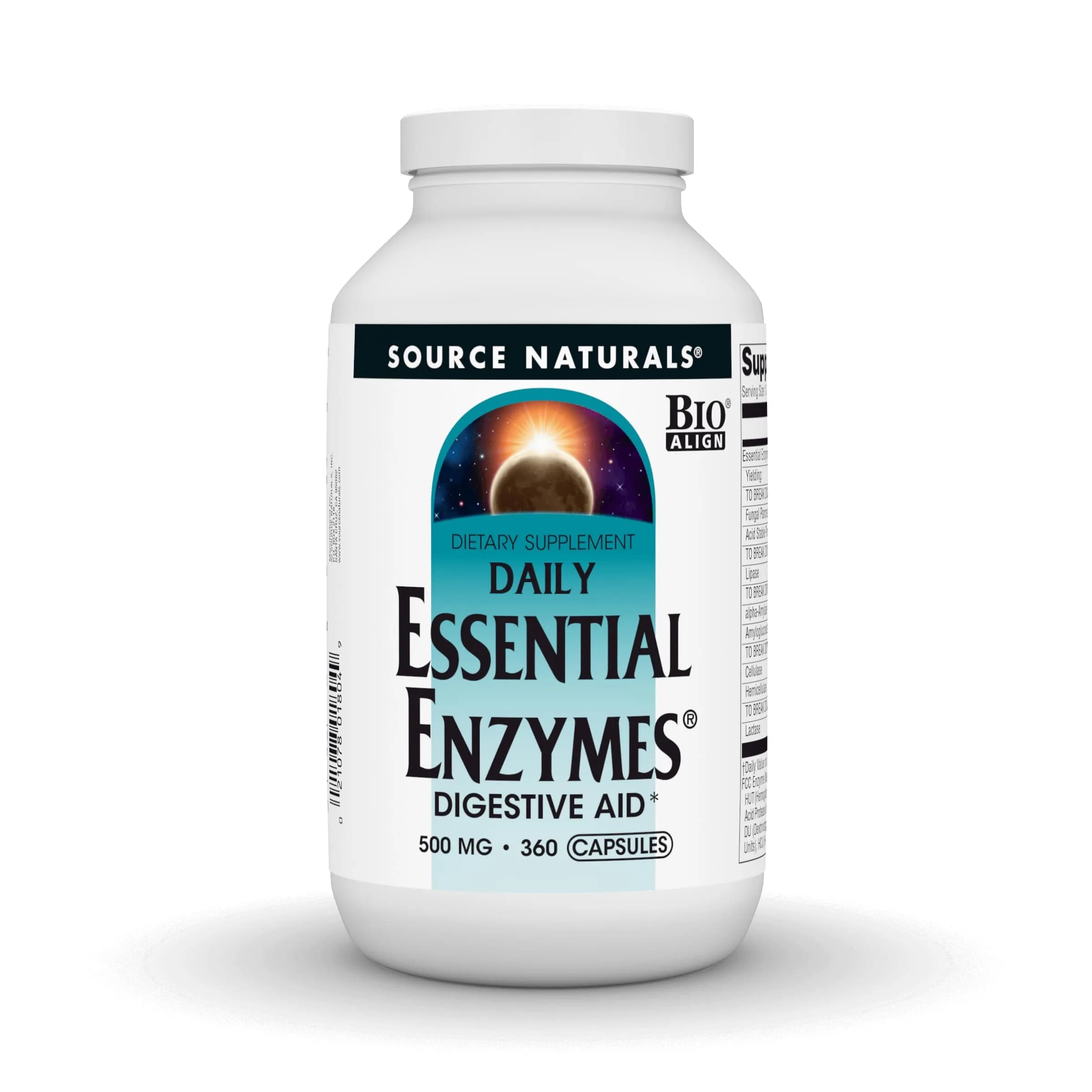 Source Naturals Daily Essential Enzymes 500 mg | Digestive Support & Nutrient Utilization