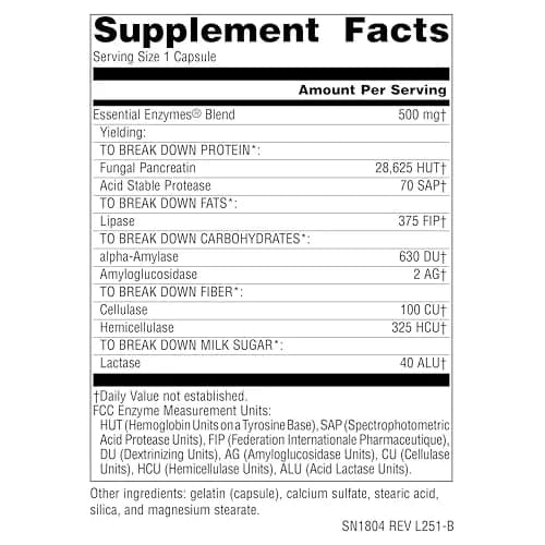Source Naturals Daily Essential Enzymes 500 mg | Digestive Support & Nutrient Utilization thumbnail 2