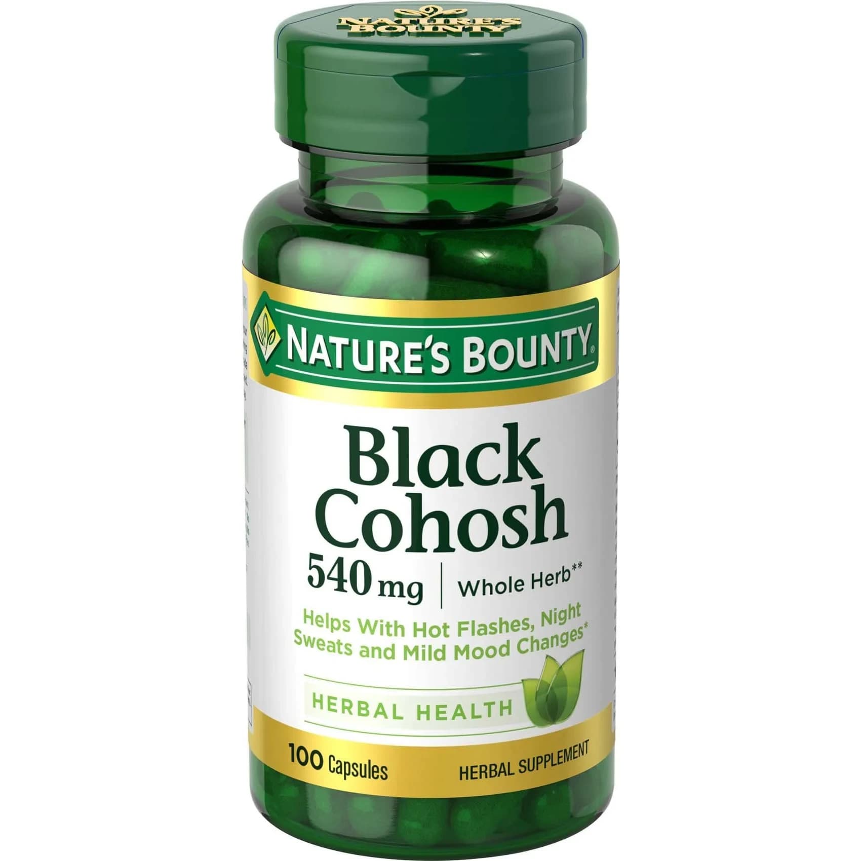 Nature's Bounty Black Cohosh Herbal Supplement 540 mg 100 Capsules
