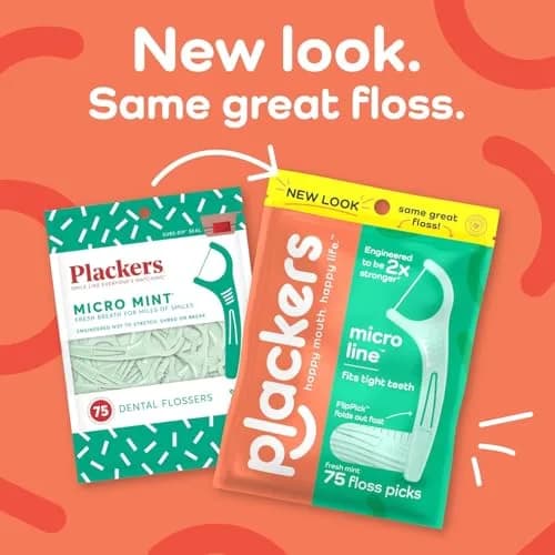 Plackers Micro Mint Dental Floss 90 Count | Freshens Breath & Oral Hygiene thumbnail 2
