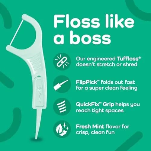 Plackers Micro Mint Dental Floss 90 Count | Freshens Breath & Oral Hygiene thumbnail 3