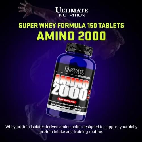 Ultimate Nutrition Amino 2000 Tablets 150 Count | Supports Muscle Growth & Recovery thumbnail 2