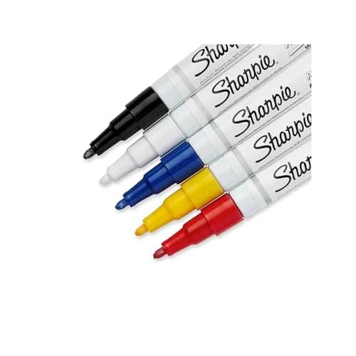 Sharpie Oil-Based Paint Markers Fine Point | Assorted Colors, 5 Pack, Water-Resistant, Quick-Dry, Precise Lines thumbnail 5