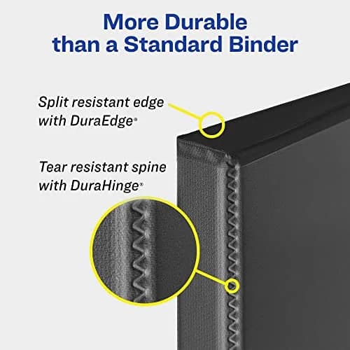 Avery Heavy-Duty View 3 Ring Binder, 2" Rings, Navy Blue | 540 Sheet Capacity, One Touch Lock thumbnail 4