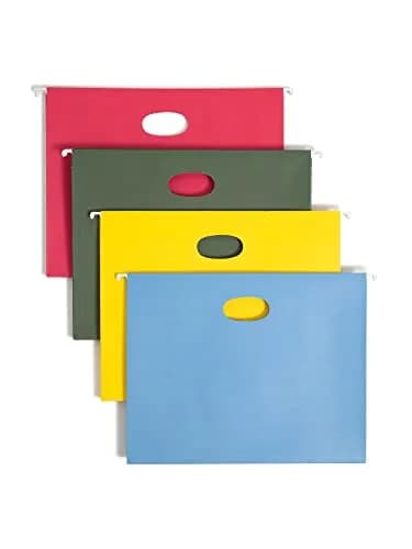 SMEAD Hanging Pocket with Full-Height Gusset, 3-1/2" Expansion, Letter Size, Assorted Colors, 4 per Pack thumbnail 1