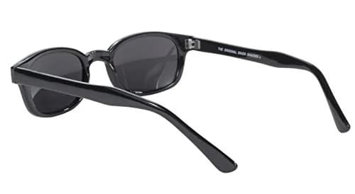 Pacific Coast Original KD's Biker Sunglasses (Black Frame/Dark Grey Lens) | Small Fit, Helmet Compatible, 100% UV Protection thumbnail 6