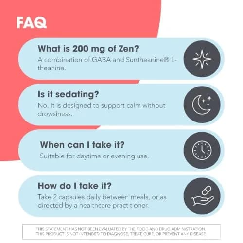 Allergy Research Group 200 mg of Zen L-Theanine & GABA | Stress & Relaxation Support thumbnail 6