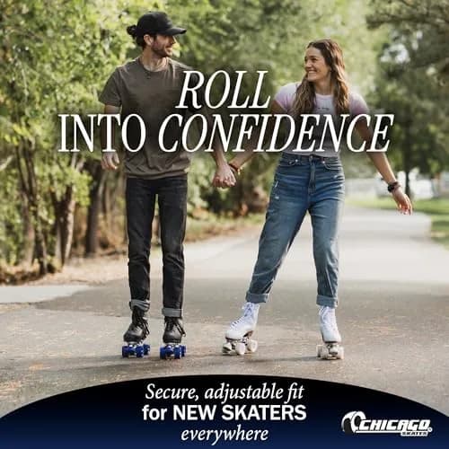Chicago Skates Classic Black Quad Roller Skates for Men & Women | Durable Indoor & Outdoor Performance thumbnail 6