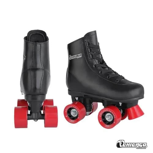 Chicago Skates Rink Roller Skates – Classic High-Top Quad Skates, Padded Ankle Support, 54mm Urethane Wheels, Adjustable Trucks, Indoor & Outdoor Use thumbnail 2