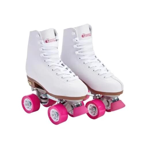 Chicago Skates Classic White Quad Roller Skates for Girls & Women | Adjustable High-Top Design for Indoor & Outdoor Use thumbnail 1