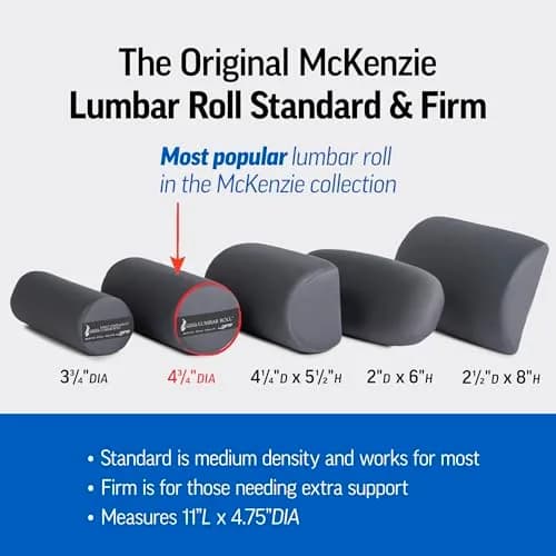 OPTP The Original McKenzie Lumbar Roll Standard Density 27cm (11") | Moderate Back Support for Sitting thumbnail 5