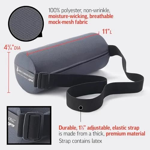 OPTP The Original McKenzie Lumbar Roll Standard Density 27cm (11") | Moderate Back Support for Sitting thumbnail 4