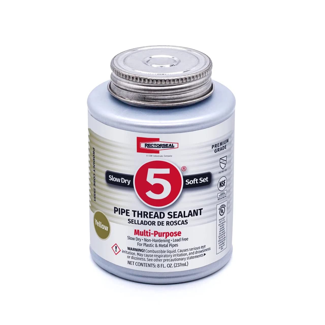 RectorSeal No. 5 Pipe Thread Sealant | Lubricates & Protects Threads, Soft Setting, 8 fl. oz. - main product image