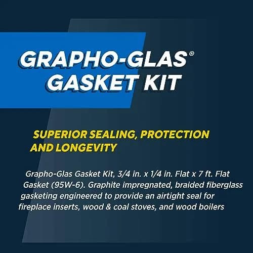 Rutland 95W-6 Grapho-Glas Flat Gasket Replacement Kit, 7' x 3/4" x 1/4" | Durable stove gasket thumbnail 3